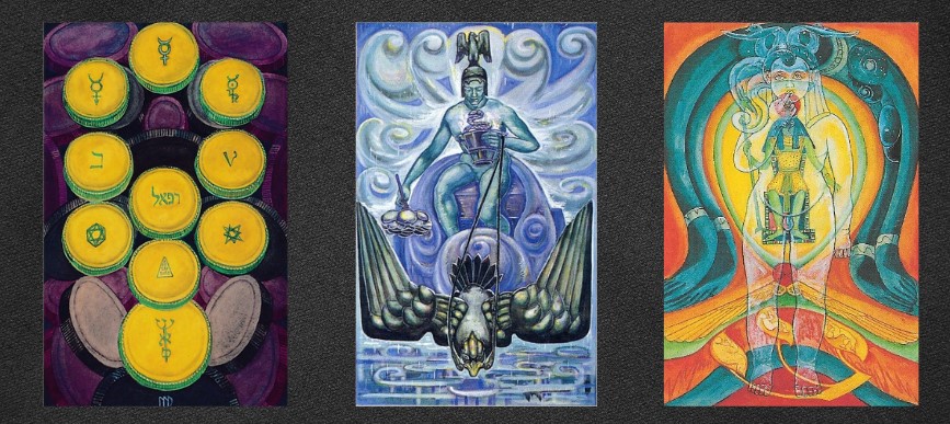Le Dix de Disques, le Prince de Coupes et l'Éon du Tarot de Thoth