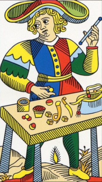 La carte du bateleur dans le tarot de Marseille