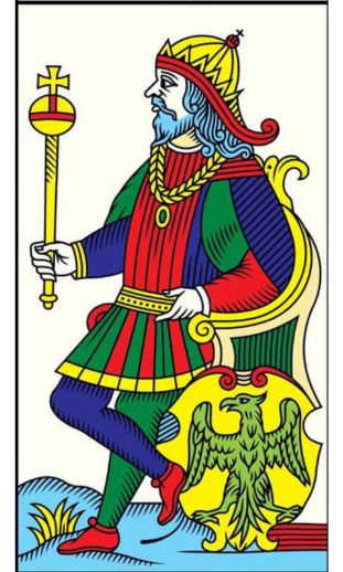 empereur-tarot-marseille La carte de l'Empereur dans le Tarot de Marseille