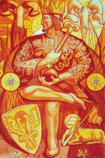 empereur-tarot-thoth La carte de l'Empereur dans le Tarot de Thoth