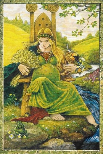 imperatrice-druidcraft-tarot La carte de l'Impératrice dans le Druidcraft Tarot