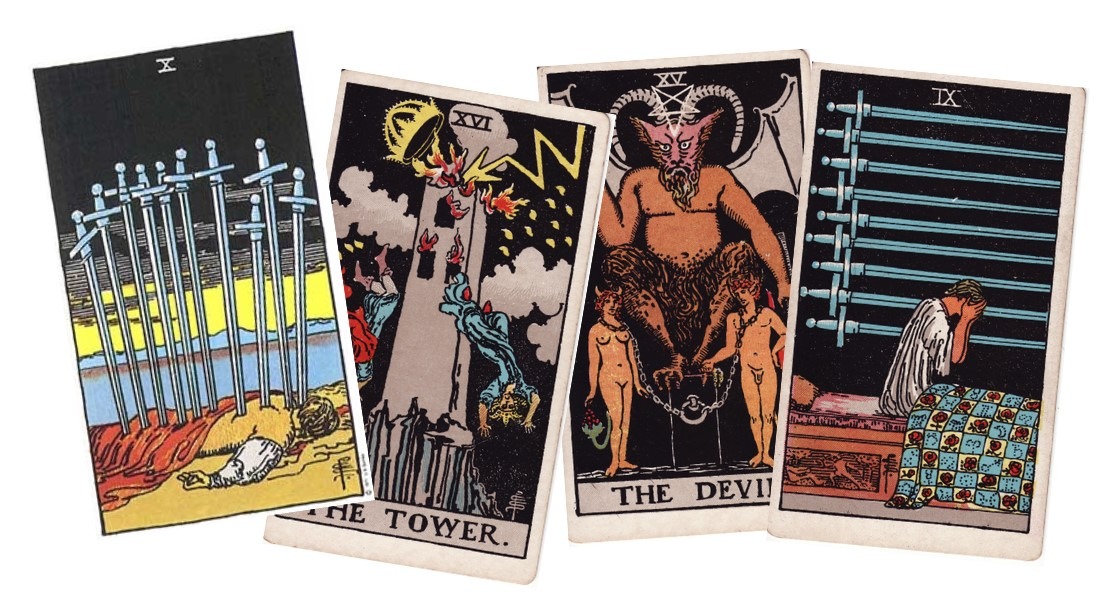 cartes-negatives-tarot Cartes considérées négatives dans le tarot