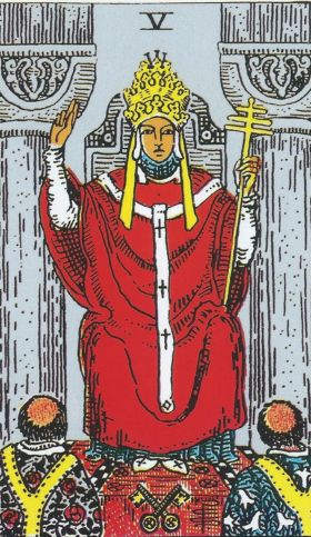Le Hiérophante dans le Tarot Rider-Waite-Smith
