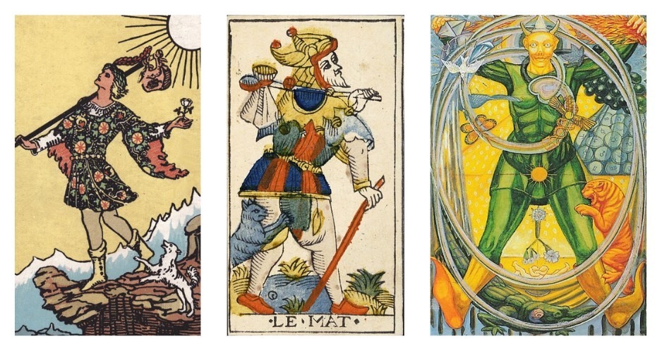 le-fou-waite-marseille-thoth La carte du Fou dans les tarot les plus populaires