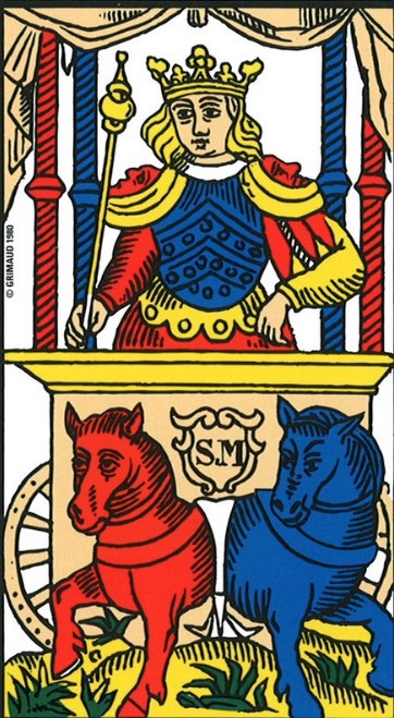 le-chariot-tarot-marseille La carte du Chariot dans le Tarot de Marseille