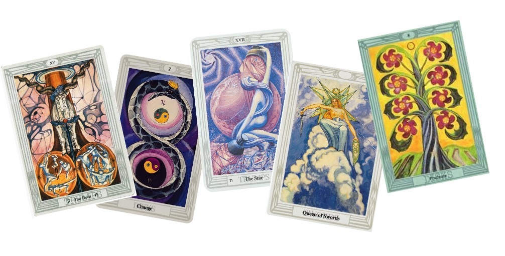 Exemples de cartes du Tarot de Thoth