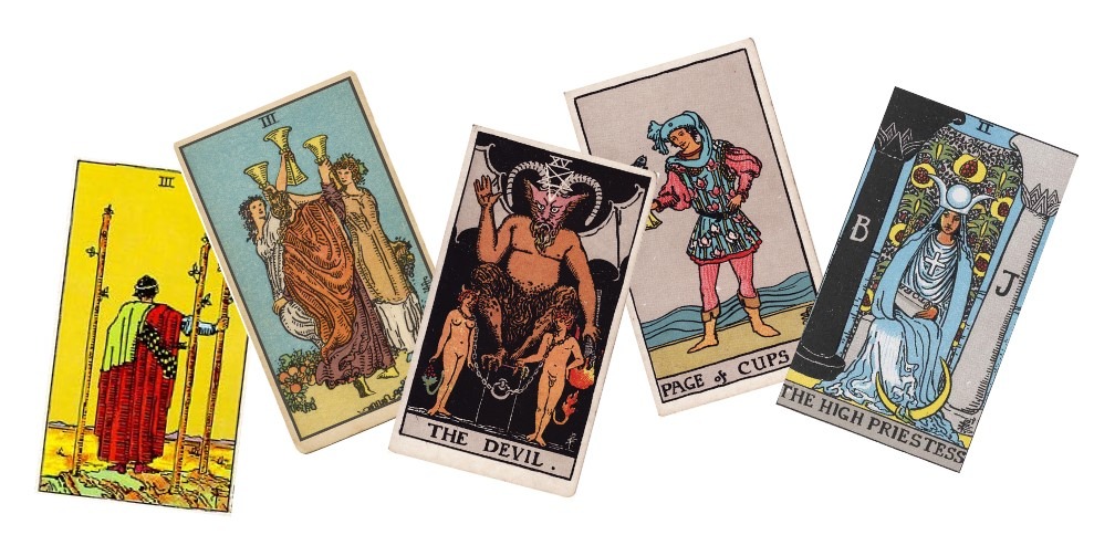 Exemples de cartes du Tarot de Rider-Waite-Smith