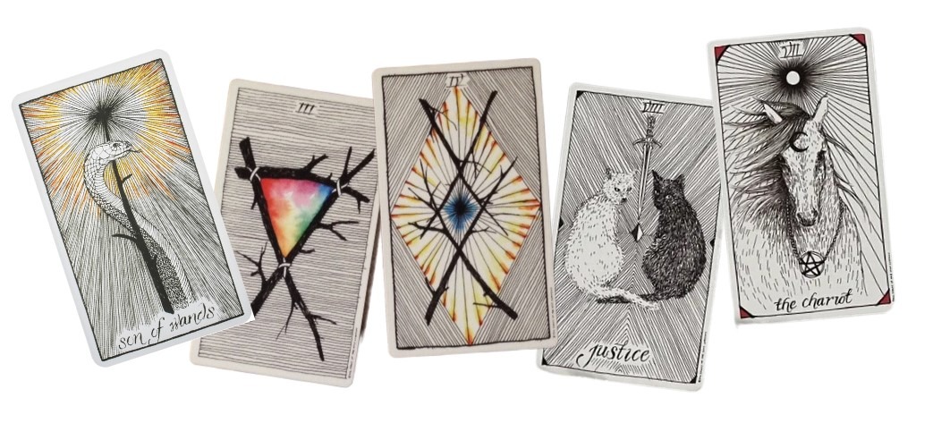 Exemples de cartes du Tarot Wild Unknown