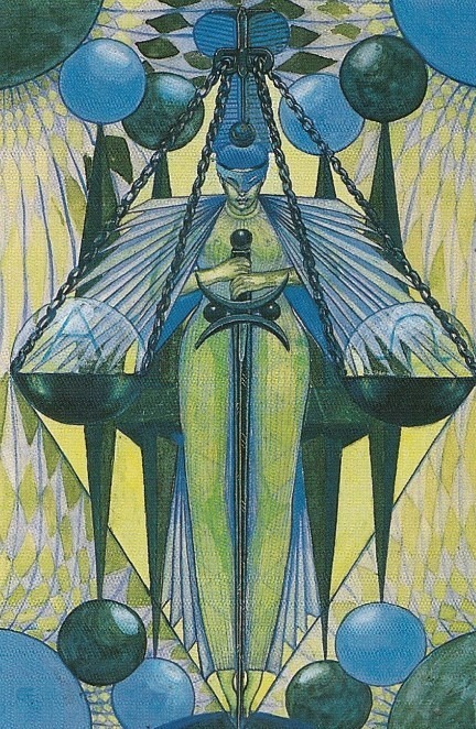 La carte Ajustement dans le Tarot de Thoth