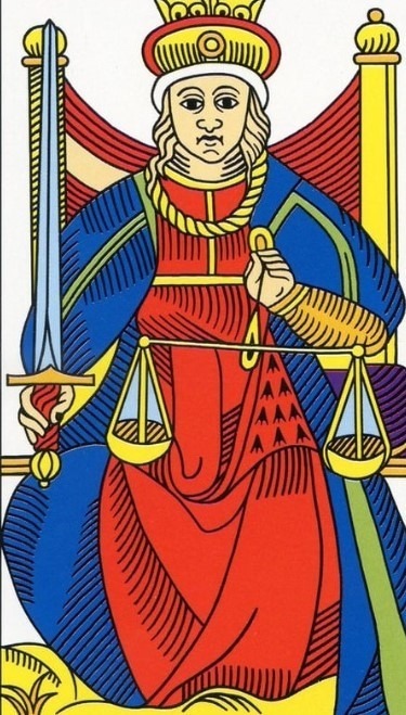La carte de la Justice dans le Tarot de Marseille
