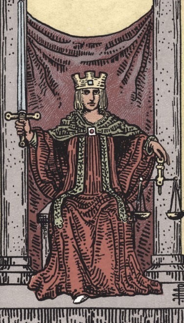 La carte de la Justice dans le Tarot Rider-Waite-Smith