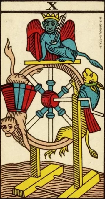 roue-fortune-marseille La Roue de la Fortune dans le Tarot de Marseille
