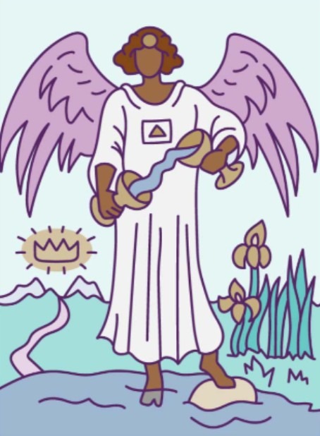 La Tempérance dans le tarot de Biddy