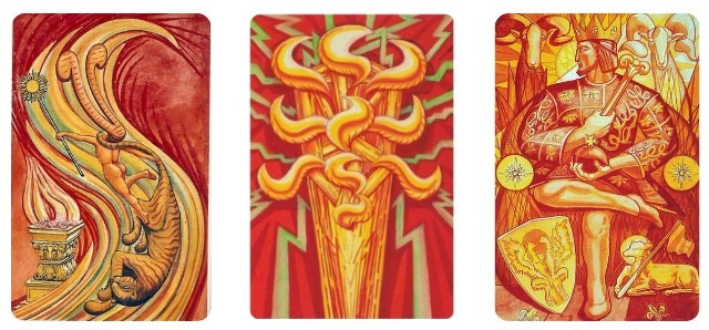Cartes rouge dans le tarot de Thoth