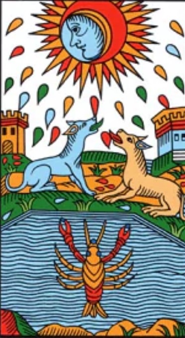 la-lune-tarot-marseille La Lune dans le Tarot de Marseille