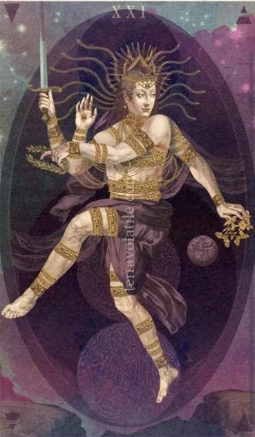 Le Monde (l'Univers) dans le Tarot Terra Volatile
